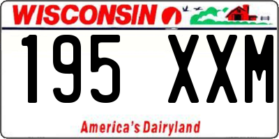 WI license plate 195XXM