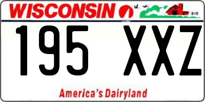 WI license plate 195XXZ