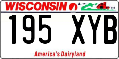 WI license plate 195XYB