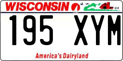 WI license plate 195XYM