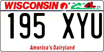 WI license plate 195XYU