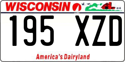 WI license plate 195XZD