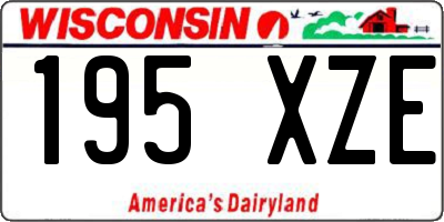 WI license plate 195XZE