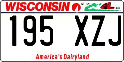 WI license plate 195XZJ