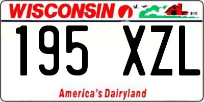 WI license plate 195XZL