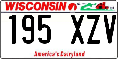 WI license plate 195XZV