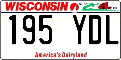 WI license plate 195YDL