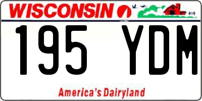 WI license plate 195YDM