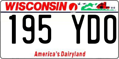 WI license plate 195YDO