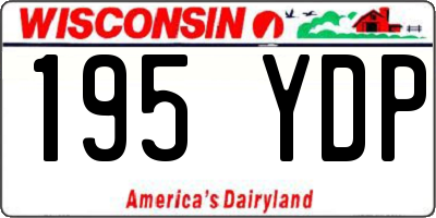 WI license plate 195YDP