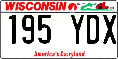 WI license plate 195YDX