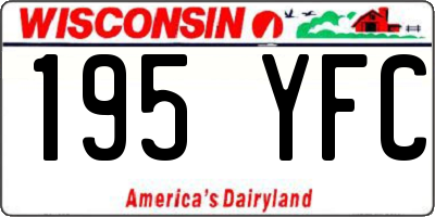WI license plate 195YFC