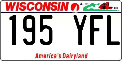 WI license plate 195YFL