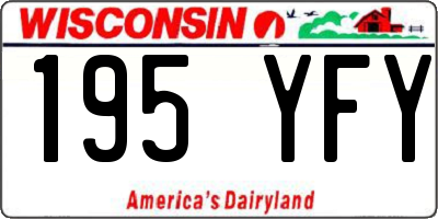 WI license plate 195YFY