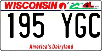 WI license plate 195YGC