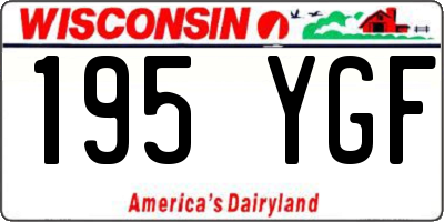 WI license plate 195YGF