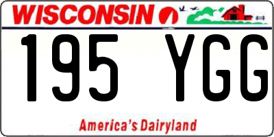 WI license plate 195YGG