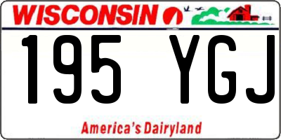 WI license plate 195YGJ