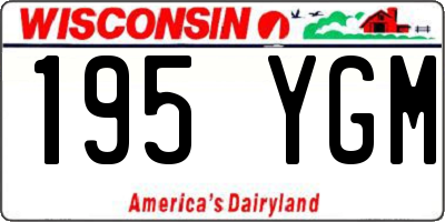WI license plate 195YGM