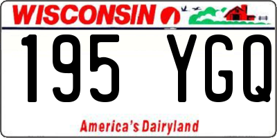 WI license plate 195YGQ