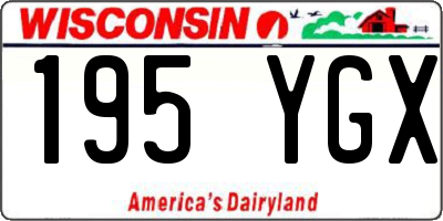 WI license plate 195YGX