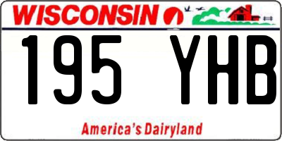 WI license plate 195YHB