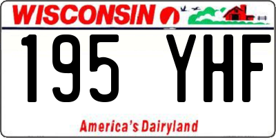 WI license plate 195YHF