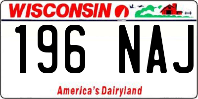 WI license plate 196NAJ