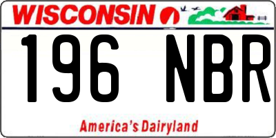 WI license plate 196NBR