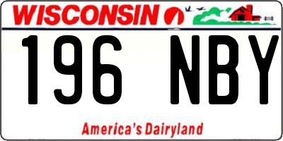 WI license plate 196NBY