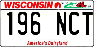 WI license plate 196NCT