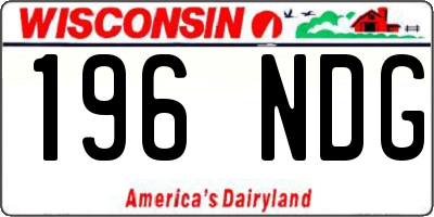 WI license plate 196NDG