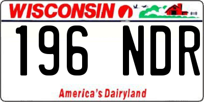 WI license plate 196NDR