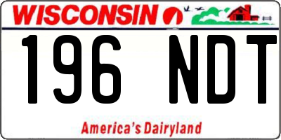 WI license plate 196NDT