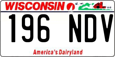 WI license plate 196NDV