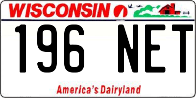 WI license plate 196NET