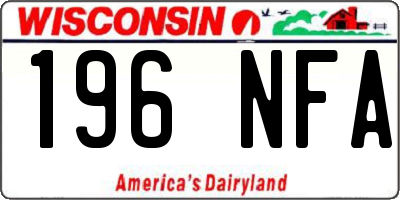 WI license plate 196NFA