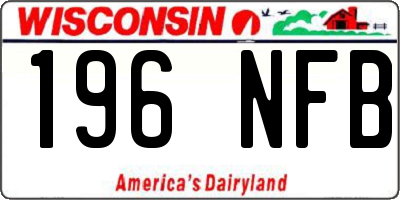 WI license plate 196NFB