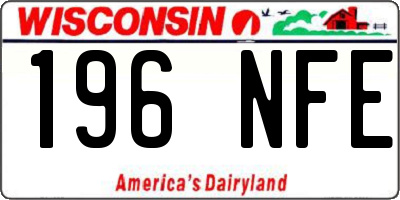 WI license plate 196NFE
