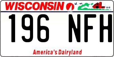 WI license plate 196NFH