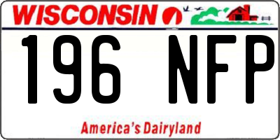 WI license plate 196NFP