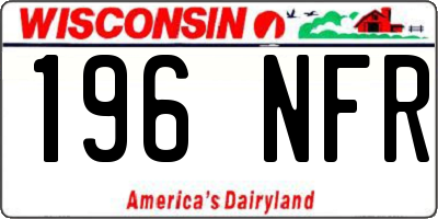 WI license plate 196NFR