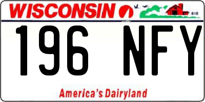 WI license plate 196NFY