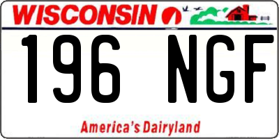 WI license plate 196NGF