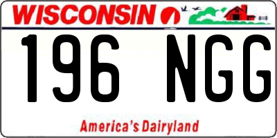 WI license plate 196NGG