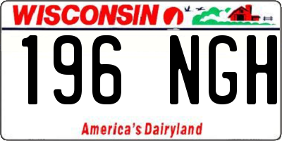 WI license plate 196NGH