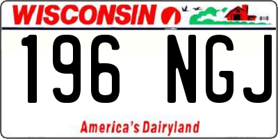 WI license plate 196NGJ