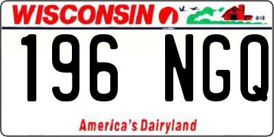 WI license plate 196NGQ