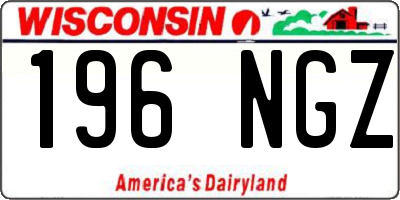 WI license plate 196NGZ