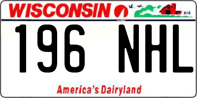 WI license plate 196NHL